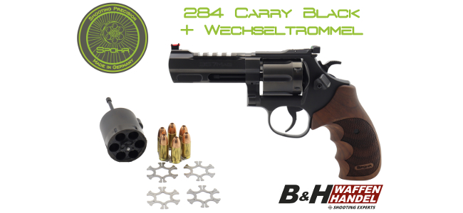 B&H Revolver 284 Carry Black mit Wechseltrommel exchange cylinder 4 Zoll .357 Magnum by SPOHR
