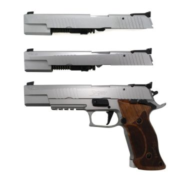 Sig Sauer P220 X-Six 2 PPC Set 1 mit Wechselsystem 9mm und Wechselsystem .22lr Silber