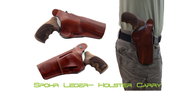 Spohr Holster Premium Revolver L562 / 28-Serie bis 4 Zoll Lederholster