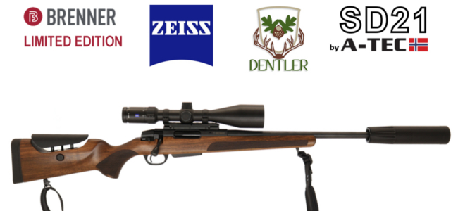 Repetierer Brenner BR20 mit Zeiss ZF, Dentler Basis Montage, Schalldämpfer Büchse Jagd