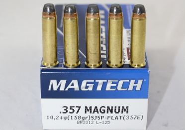 Magtech Zentralfeuerpatrone .357 Magnum Teilmantel Flachkopf 10,24 Gramm