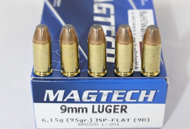 Magtech Pistolenpatrone 9mm Luger Teilmantel Flachkopf 7,45 Gramm