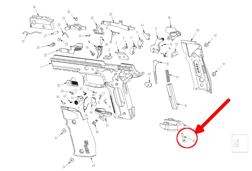 SIG SAUER Schraube Magazintrichter