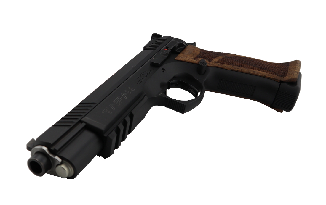 CZ 75 Taipan Sport 6 Zoll Sportpistole mit Nussbaum Griff