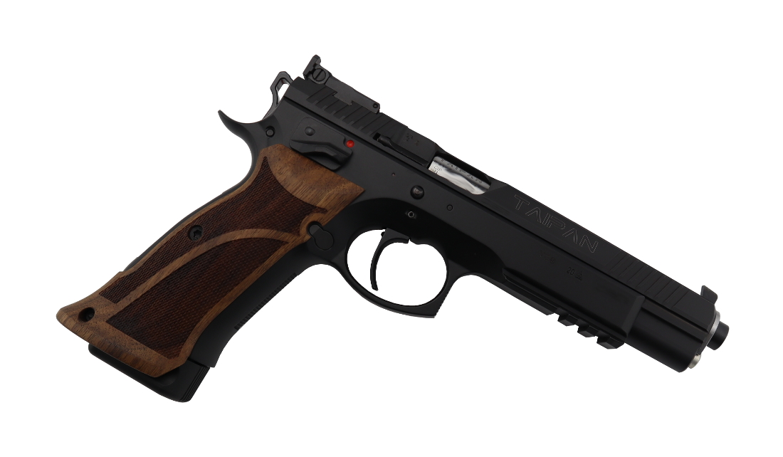 CZ 75 Taipan Sport 6 Zoll Sportpistole mit Nussbaum Griff